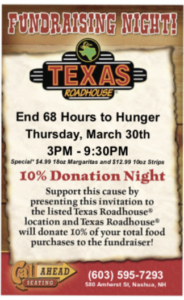 texas roadhouse - End 68 Hours of Hunger