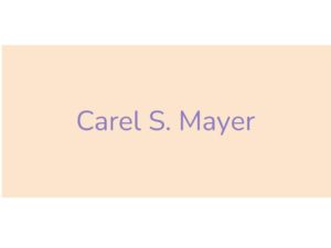 Carel S. Mayer